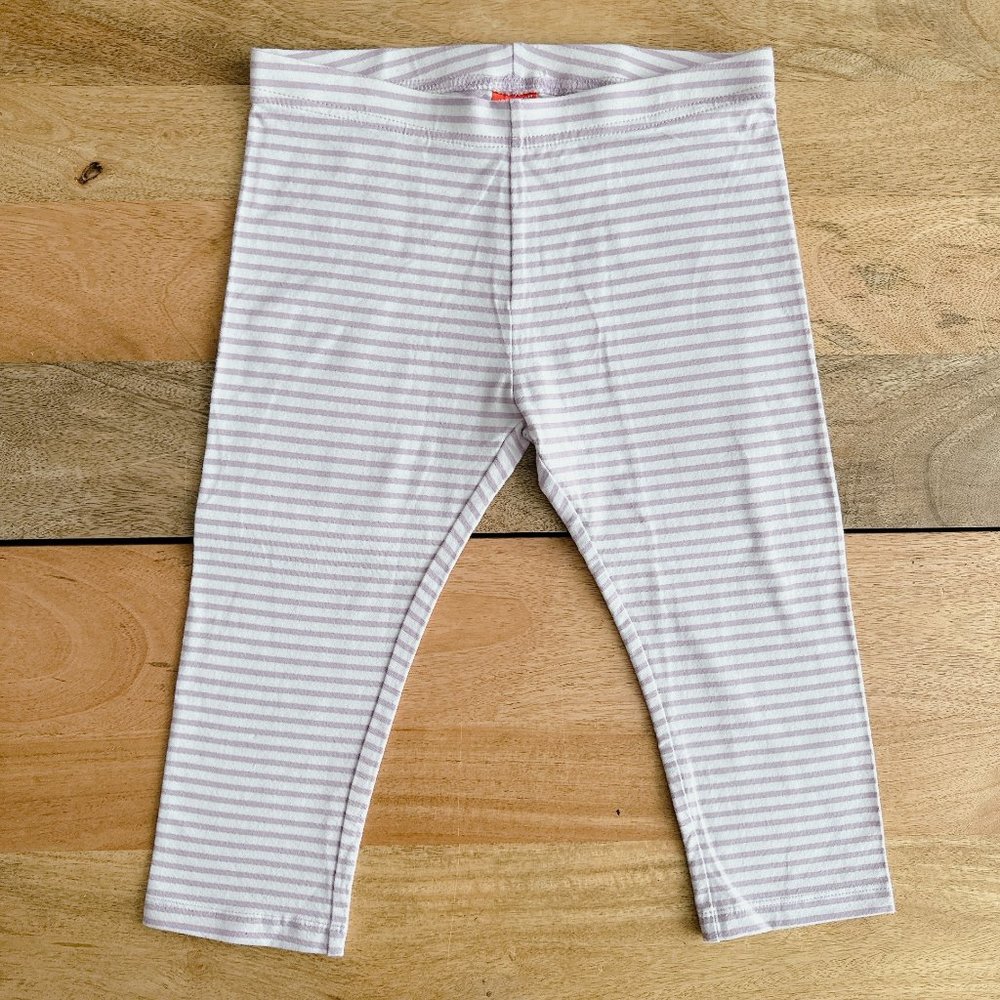 $2 Joe Fresh leggings size 7-8 girl's pant joggers kids purple stripe